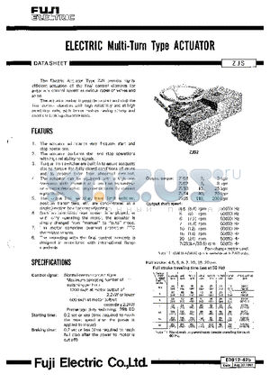 EDS12-42B datasheet - ELECTRIC Multi-Turn Type ACTUATOR