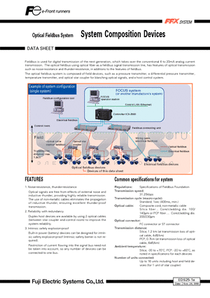 EDS25-1A datasheet - Optical Fieldbus System System Composition Devices