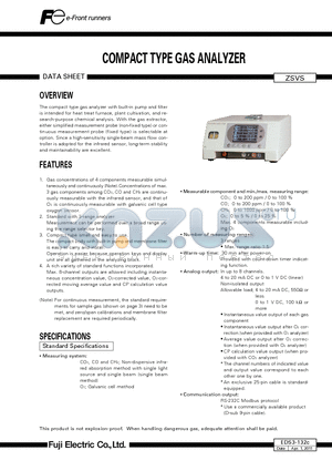 EDS3-132C datasheet - COMPACT TYPE GAS ANALYZER