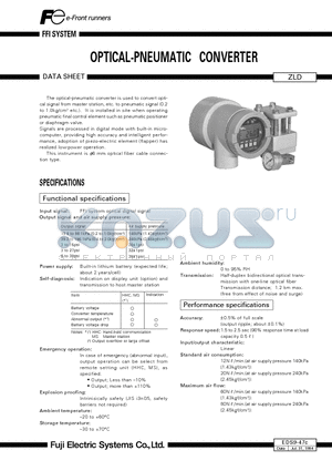 EDS9-47C datasheet - OPTICAL-PNEUMATIC CONVERTER