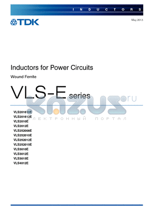 VLS2010ET-100M datasheet - Inductors for Power Circuits Wound Ferrite