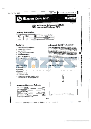 VN6035L datasheet - N-Channel Enhancement-Mode Vertical DMOS Power FETs