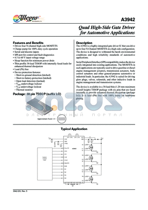 A3942 datasheet - Quad High-Side Gate Driver