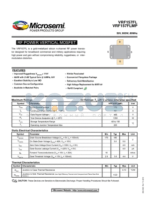 VRF157FL_10 datasheet - RF POWER VERTICAL MOSFET