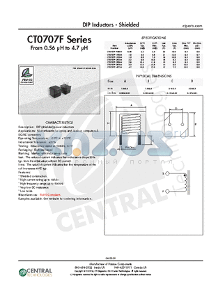 CT0707F datasheet - From 0.56 lH to 4.7 lH