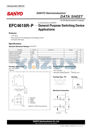 EFC4618R-P datasheet - General-Purpose Switching Device Applications