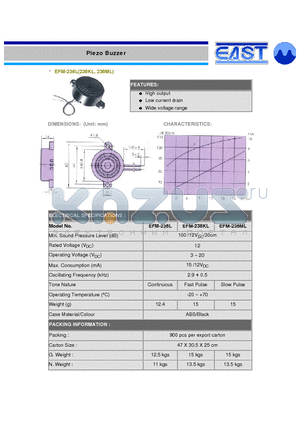 EFM-236KL datasheet - Piezo Buzzer