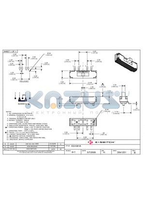 EG1381A datasheet - E-SWITCH EG1381A