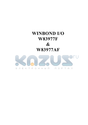 W83977F datasheet - PLUG & PLAY 1.0A COMPLIANT