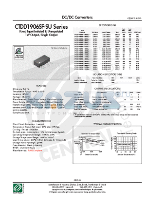 CTDD1906SF-0509SU-1 datasheet - DC/DC Converters