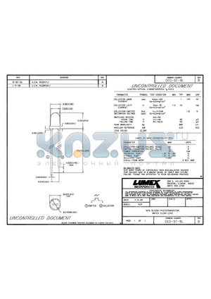OED-ST-8L datasheet - NPN SILICON PHOTOTRANSISTOR WATER CLEAR LENS