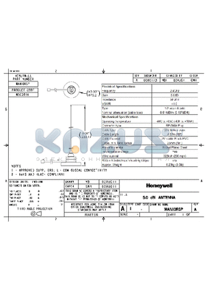 WAN10RSP datasheet - 5.0 dBi ANTENNA