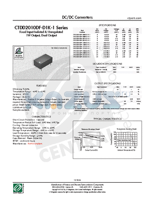 CTDD2010DF-D1K-1 datasheet - DC/DC Converters