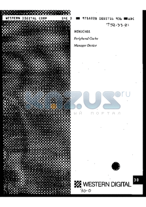 WD61C40A datasheet - Peripheral Cache Manager Device