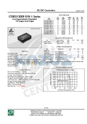 CTDD3120DF-1215-D1K-1 datasheet - DC/DC Converters