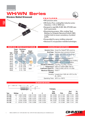 WHDR50FE datasheet - WH precision series