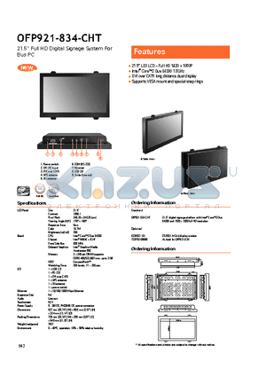 OFP921-834-CHT datasheet - Supports VESA mount and special snap rings