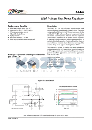 A4447_V datasheet - High Voltage Step Down Regulator