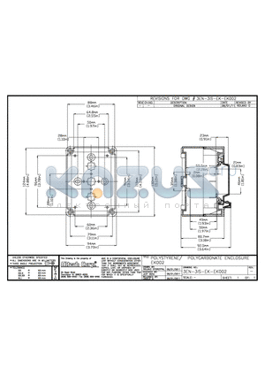 EK004 datasheet - Polycarbonate-130x94mm (5.12x3.70in.)