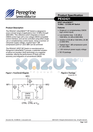 EK42421-01 datasheet - SPDT UltraCMOS