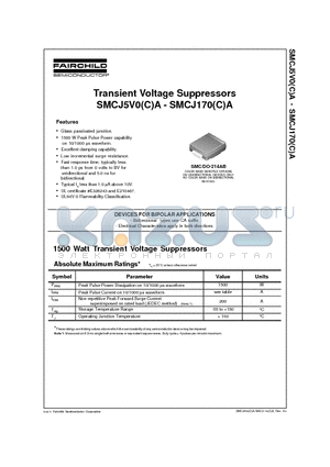 SMCJ50_11 datasheet - Transient Voltage Suppressors