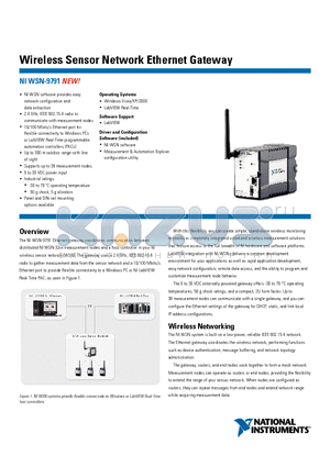 WSN-9791 datasheet - Wireless Sensor Network Ethernet Gateway