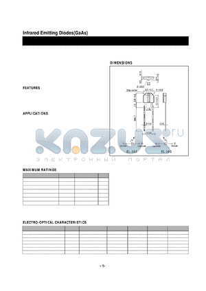 EL-302 datasheet - Infrared Emitting Diodes(GaAs)