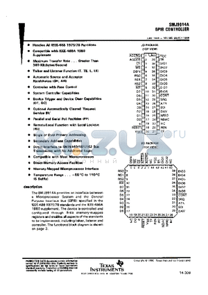 SMJ9914A datasheet - GPIB CONTROLLER