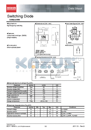 DAN222WM datasheet - Switching Diode