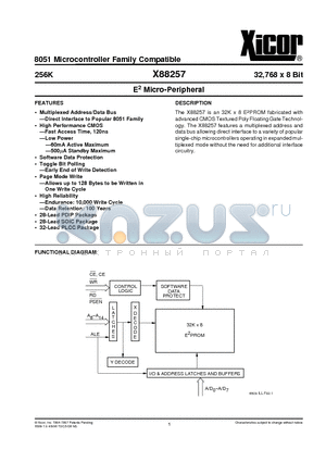 X88257JM datasheet - E2 Micro-Peripheral