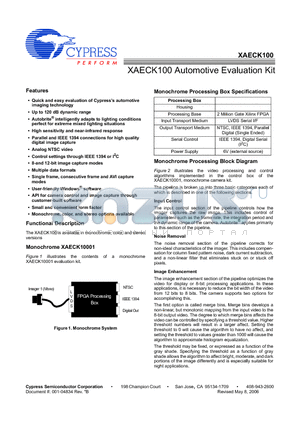 XAECK100 datasheet - XAECK100 Automotive Evaluation Kit