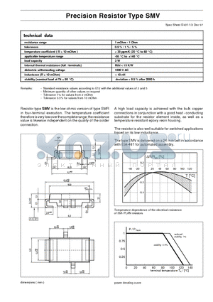 SMV-R003-1 datasheet - Precision Resistor