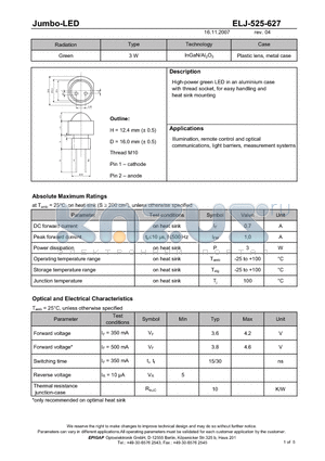 ELJ-525-627 datasheet - Jumbo-LED