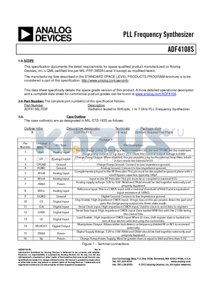 ADF4108L703F datasheet - PLL Frequency Synthesizer