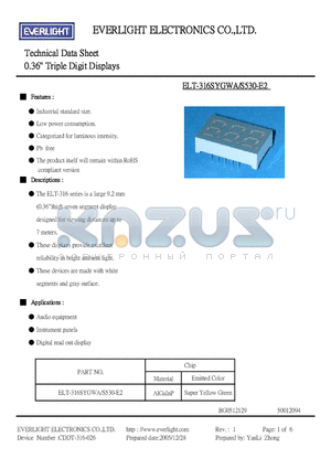 ELT-316SYGWA-S530-E2 datasheet - 0.36