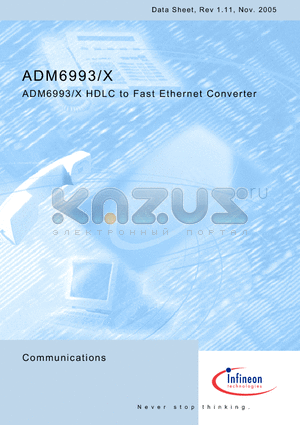ADM6993X-AD-T-1 datasheet - ADM6993/X HDLC to Fast Ethernet Converter