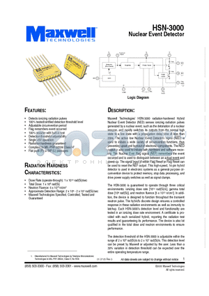 HSN-3000L datasheet - Nuclear Event Detector