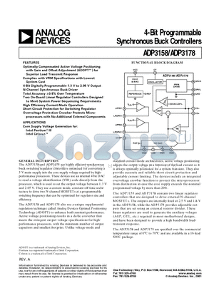 ADP3193 datasheet - 4-Bit Programmable Synchronous Buck Controllers