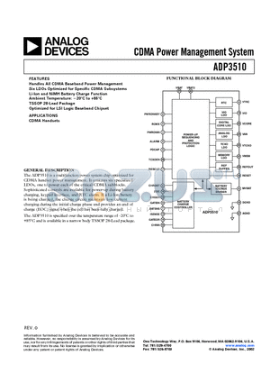 ADP3510 datasheet - CDMA Power Management System