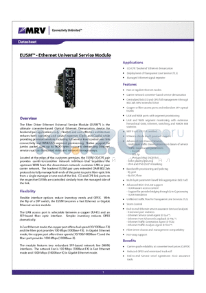 EM316EUSM datasheet - EUSM - Ethernet Universal Service Module