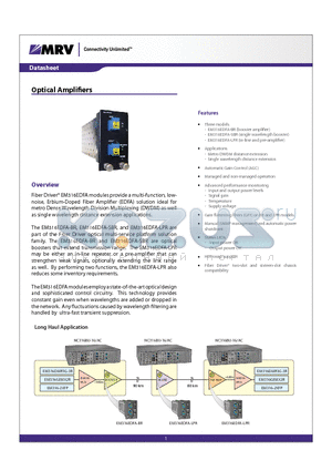 EM316EDFA-SBR datasheet - Optical Amplifi ers