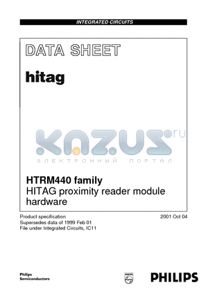 HTRM440/BIE datasheet - HITAG proximity reader module hardware