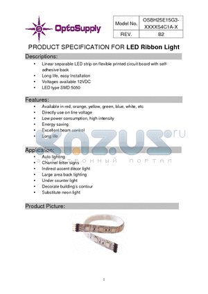 OSBH25E15G3-OSY5RTS4C1A-X datasheet - LED Ribbon Light