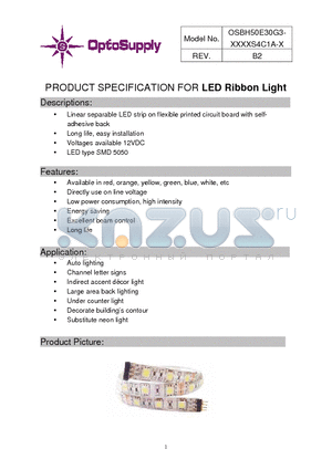 OSBH50E30G3-OSY5RTS4C1A datasheet - LED Ribbon Light
