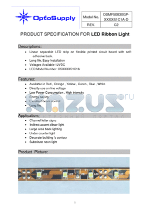 OSMF50830GP-R5MAS1C1A-D datasheet - LED Ribbon Light