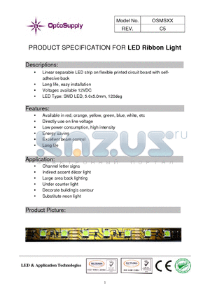 OSMSB5 datasheet - LED Ribbon Light