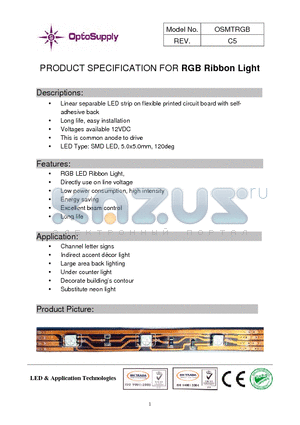 OSMTRGB datasheet - RGB Ribbon Light