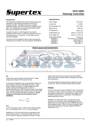 HV312DB1 datasheet - Hotswap Controller