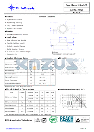 OSY5XAE3E1E datasheet - Xeon 3 Power Yellow LED