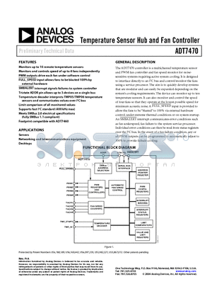 ADT7470ARQ-REEL7 datasheet - Temperature Sensor Hub and Fan Controller